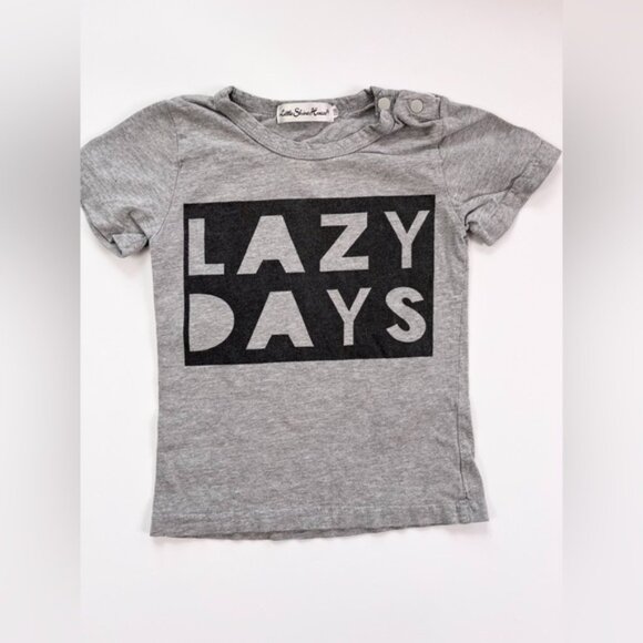 Kids Gray TShirt Lazy Days - Picture 1 of 1